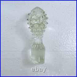 Vintage Fenton Glass Blue Opalescent Hobnail Wine Decanter Pitcher With Stopper