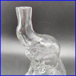 Vintage Fenton Glass Elephant Figural Liquor Whiskey Bottle Decanter 1930's Rare