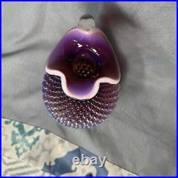 Vintage Fenton Hobnail Plum Opalescent Decanter With Stopper MCM