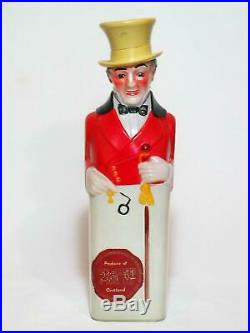 Vintage Figural Glass Decanter / Bottle, Advertising Johnnie Walker Whisky