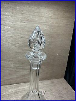 Vintage French Stamped St Louis Cut Crystal Glass Whiskey Liquor Bottle Decanter