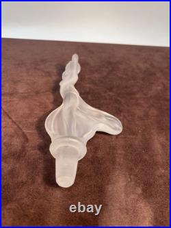 Vintage Frosted Glass Nude Nymph Decanter Stopper Czech Bohemian Art Deco 8