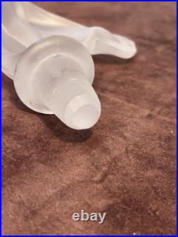 Vintage Frosted Glass Nude Nymph Decanter Stopper Czech Bohemian Art Deco 8