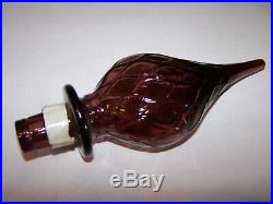 Vintage GUILDCRAFT Italy AMETHYST PURPLE DIAMOND Glass Genie Bottle DECANTER 25 Vintage GUILDCRAFT Italy AMETHYST PURPLE DIAMOND Glass Genie Bottle DECANTER 25