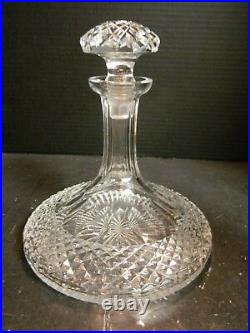 Vintage Galway Crystal Ships Decanter Bottle with Stopper 9 x 8.13 Excellent Con