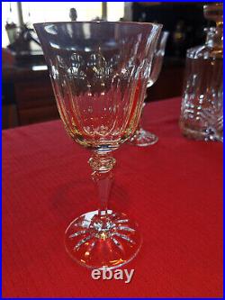 Vintage Galway Liquor / Whisky Decanter & (4) Four Stemmed Glasses Great Set