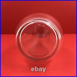 Vintage Genie Bottle Decanter Hand Blown Clear Glass Cut Glass Crystal Stopper