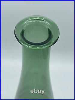 Vintage Genie Bottle Empoli Decanter Green Avocado With Stopper 18 READ