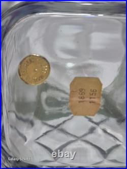 Vintage German Cut Glass Crystal Decanter With5 Cordial Wine Glasses. Mid Centry