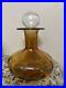 Vintage-Glass-5Decanter-Amber-Hand-Blown-Rainbow-Glass-With-Glass-Ball-Stopper-01-cqlg