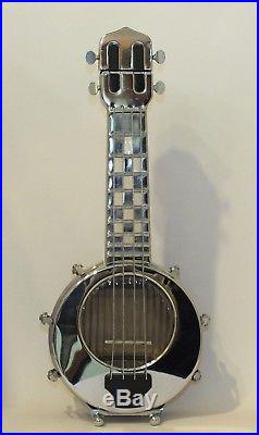Vintage Glass And Metal Liquor Decanter Banjo-shaped Musical How Dry I Am