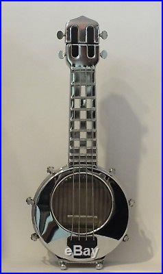 Vintage Glass And Metal Liquor Decanter Banjo-shaped Musical How Dry I Am
