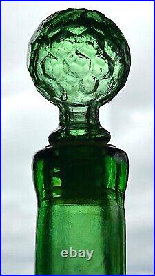 Vintage Glass Bottle. Prunelle Garnier. Hand with Dagger Decanter Bottle