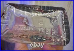 Vintage Glass Crescent Moon Shaped Bottle Decanter 10.75 3D Lunar Decor