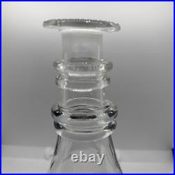 Vintage Glass Decanter Carl Erickson Dark Green Flame Blenko Era