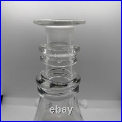 Vintage Glass Decanter Carl Erickson Dark Green Flame Blenko Era