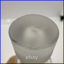 Vintage Glass Decanter Carl Erickson Dark Green Flame Blenko Era