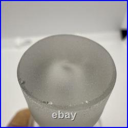 Vintage Glass Decanter Carl Erickson Dark Green Flame Blenko Era