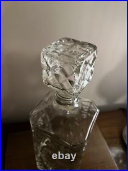 Vintage Glass Decanter Monarch Wine Company Manischewitz Brooklyn, NY