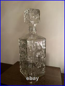 Vintage Glass Decanter Monarch Wine Company Manischewitz Brooklyn, NY