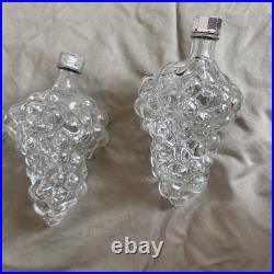 Vintage Glass Grape Cluster Wine Decanter Made in France