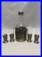 Vintage-Glass-Pewter-5-Piece-Ornate-Liquor-Shot-Glasses-Decanter-Set-01-etba