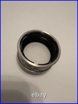 Vintage Glass & Pewter 5 Piece Ornate Liquor & Shot Glasses Decanter Set