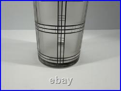 Vintage Glass Rye Decanter w Sterling Silver Label Art Deco Style Barware 11