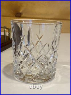 Vintage Glass SHIPS CAPTAIN Decanter Wood Tray 4 Old Fashioned Glasses BAR SET Vintage Glass SHIPS CAPTAIN Decanter Wood Tray 4 Old Fashioned Glasses BAR SET