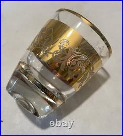Vintage Gold Encrusted Decanter and Six Matching Shot Glasses
