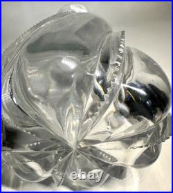 Vintage Gorham Crystal Glass Liquor Decanter W Large Sterling Silver Stopper