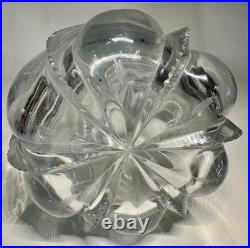 Vintage Gorham Crystal Glass Liquor Decanter W Large Sterling Silver Stopper