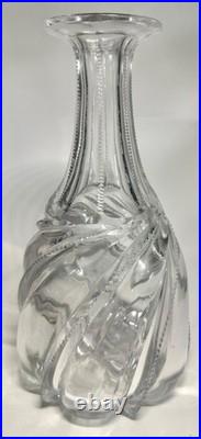 Vintage Gorham Crystal Glass Liquor Decanter W Large Sterling Silver Stopper