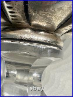 Vintage Gorham Crystal Glass Liquor Decanter W Large Sterling Silver Stopper