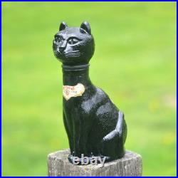 Vintage Gori Black Cat Decanter Empoli Italy Art Glass decor 1970s collectible