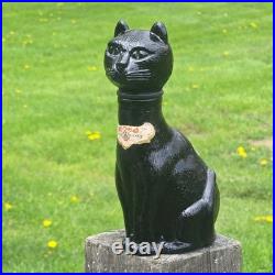 Vintage Gori Black Cat Decanter Empoli Italy Art Glass decor 1970s collectible