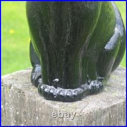 Vintage Gori Black Cat Decanter Empoli Italy Art Glass decor 1970s collectible