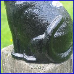 Vintage Gori Black Cat Decanter Empoli Italy Art Glass decor 1970s collectible