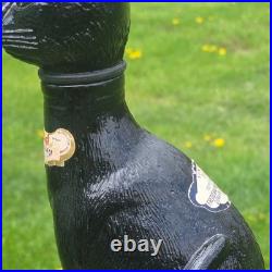 Vintage Gori Black Cat Decanter Empoli Italy Art Glass decor 1970s collectible