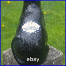 Vintage Gori Black Cat Decanter Empoli Italy Art Glass decor 1970s collectible