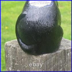 Vintage Gori Black Cat Decanter Empoli Italy Art Glass decor 1970s collectible