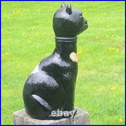 Vintage Gori Black Cat Decanter Empoli Italy Art Glass decor 1970s collectible