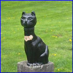 Vintage Gori Black Cat Decanter Empoli Italy Art Glass decor 1970s collectible