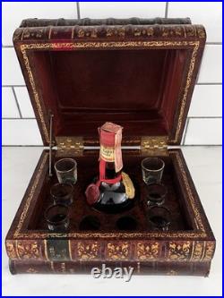 Vintage Grand Marnier Cordon Rouge Liqueur Set in Histoire de France Book Box