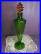 Vintage-Green-Art-Deco-Style-Decanter-Amber-Orange-Stopper-15-01-zif