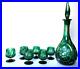 Vintage-Green-Cut-to-Clear-Bohemian-glass-decanter-set-01-fez