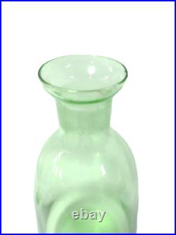 Vintage Green Depression Glass Decanter with Goblets 10(2.2)
