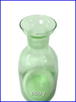 Vintage Green Depression Glass Decanter with Goblets 10(2.2)