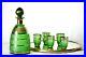 Vintage-Green-Liquor-Decanter-Set-Antique-Glassware-Striped-Drinking-Glasses-01-vu