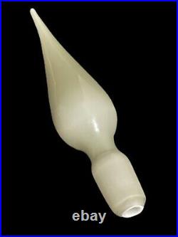 Vintage Hand Blown Empoli Glass Bottle Genie Decanter Stopper Only Grey 10